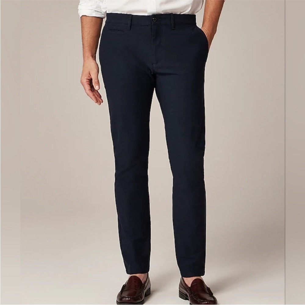 J. Crew 484 Slim-Fit Tech Pant Navy Blue